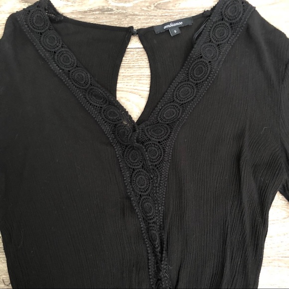 Black Bell Sleeve Romper - Picture 5 of 5